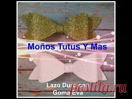 LAZO DURO DE FOAMY Paso a Paso STIFF HAIR BOW Tutorial DIY How To PAP