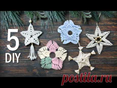 5 DIY Christmas Star Patterns Macrame Ornaments You Must See