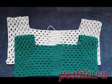 canesu  tejido a crochet para blusas de mujer paso a paso facil y rapido, tejido a Ganchillo