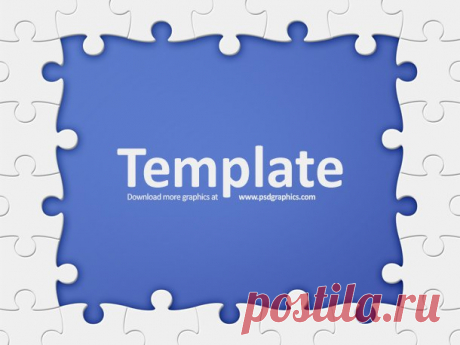 Puzzle frame template, vector graphics - 365PSD.com