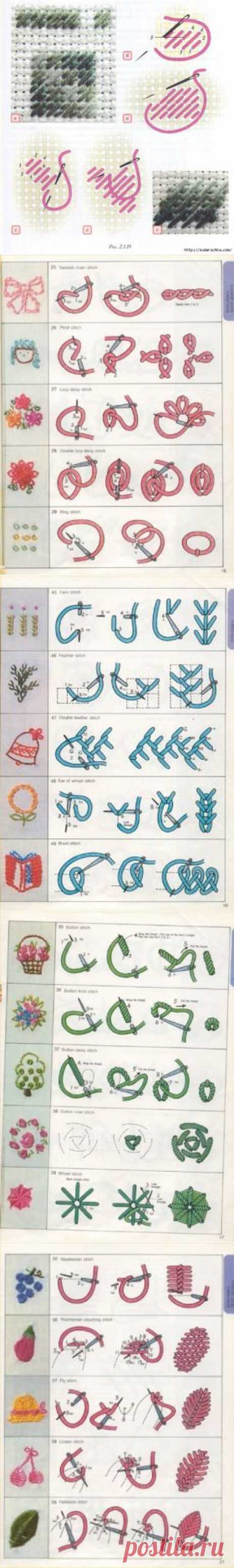 Стежки - для различной вышивки..