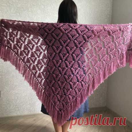 Шaль "Тaйгa" крючком. Схема. / knittingideas.ru