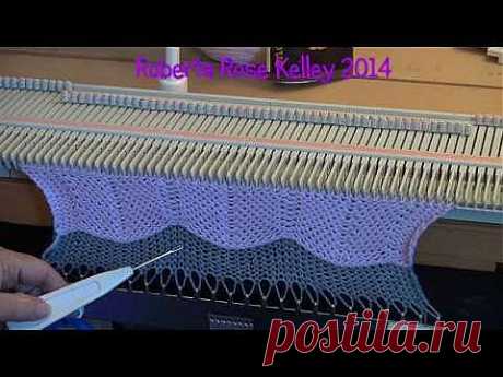 Machine Knit Chevron - YouTube