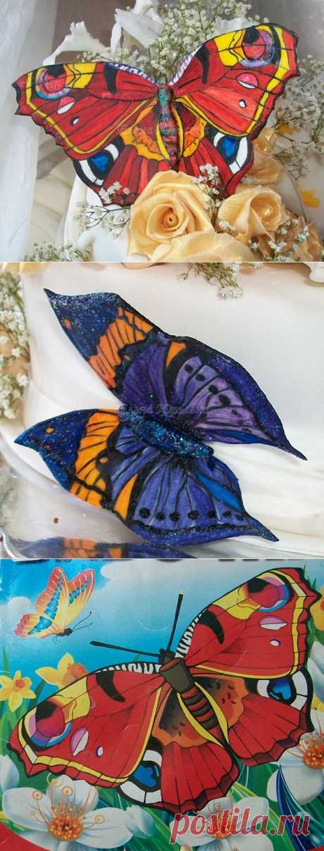 Бабочки на торт