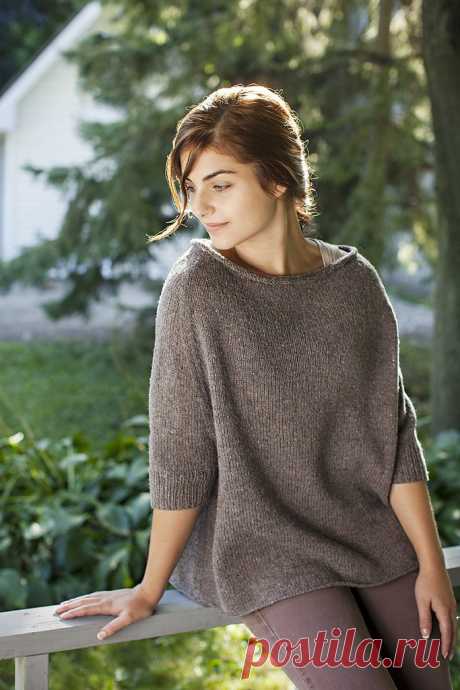 Пуловер оверсайз (Вязание спицами) | Журнал Вдохновение Рукодельницы