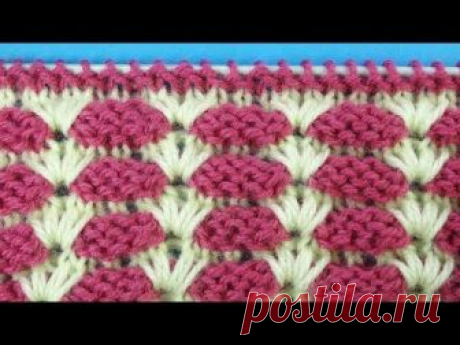 Классный узор спицами   Knitting stitches   Вариации Уроки вязания  55