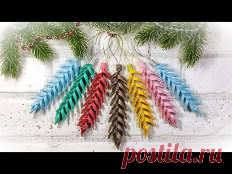 2 простые Идеи Новогодних игрушек из фоамирана, ЛЕГКО И БЫСТРО 🎄 2 diy christmas ornaments diycraft