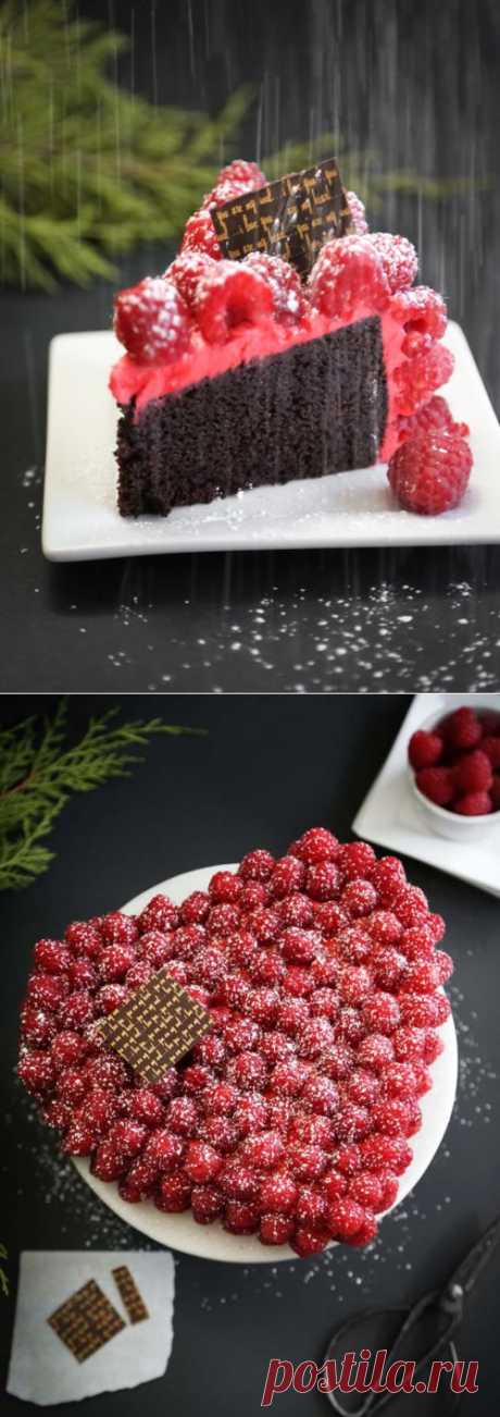 Sprinkle Bakes: Raspberry-Covered Devil's Food Cake