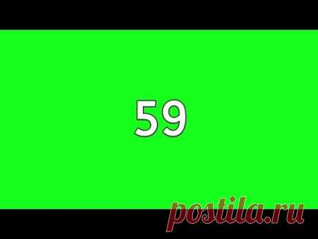 60 seconds countdown green screen animation effects HD footage | chroma key countdown animation