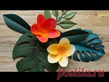 How To Make A Paper Tropical Flower - Plumeria