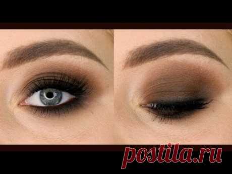 Коричневый смоки айс ( Brown smokey eyes) дымчатый макияж