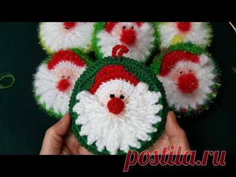 [나무사랑]호빵 산타수세미 / Crochet santa Claus - YouTube