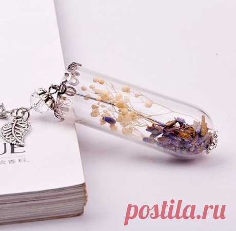 Real Lavender Flowers Pendant Glass Vial от ViolaVictoria на Etsy