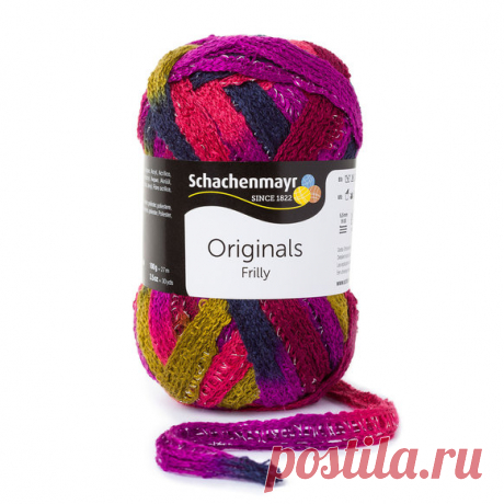 Пряжа "Schachenmayr Originals. Frilly", 27 м, 100 г, цвет: 00082, баклажановый, розовый, темно-сиреневый