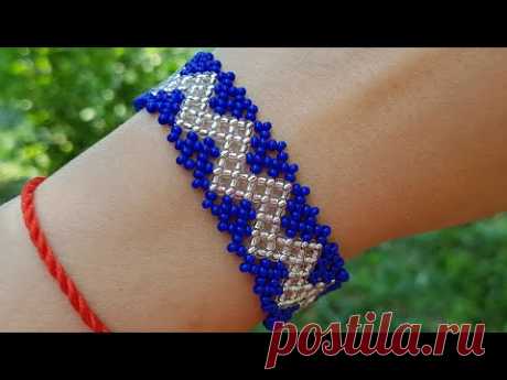 Beaded bracelet/Diy Bracelet/Браслет из бисера/Браслет своими руками/Как сделать браслет из бисера