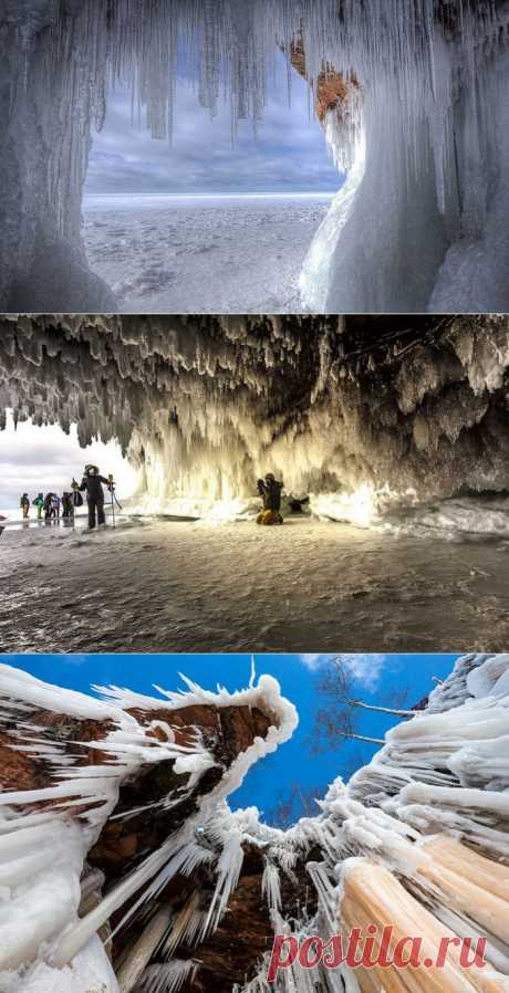 Рекордные холода открыли доступ к пещерам фантастической красоты ....