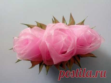 Rose organza \Роза из органзы