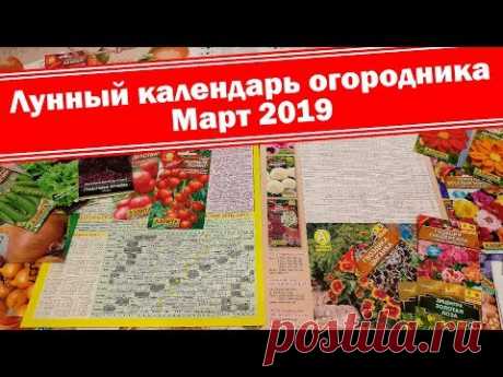 Благоприятные дни Март 2019. Когда посеять цветы и овощи? Лунный посевной календарь огородника