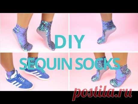 DIY sequin socks