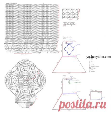 Платье крючком схемы. Вязаное ажурное платье для женщин крючком