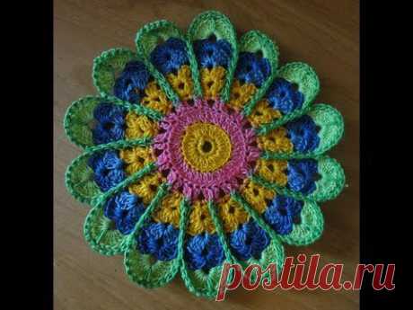 Салфетка, подставка Вязание крючком Napkins, crocheted - YouTube