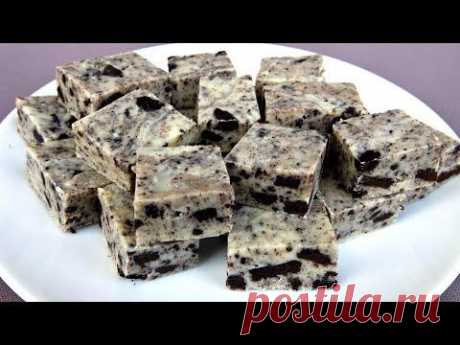 3 INGREDIENT COOKIES &amp; CREAM FUDGE - YouTube