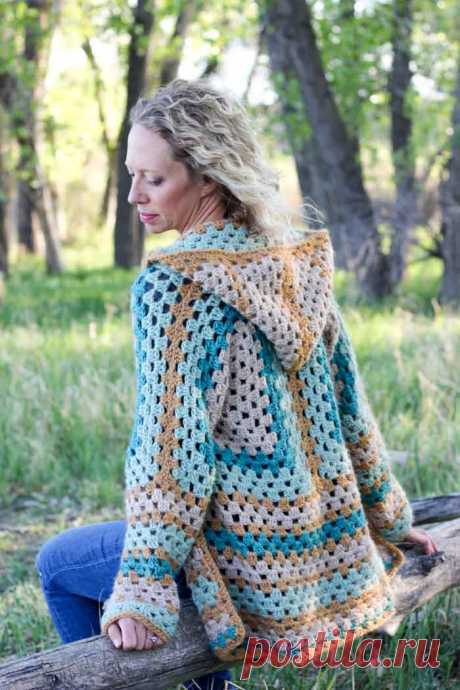 The Campfire Cardigan - Free Crochet Hexagon Sweater Pattern