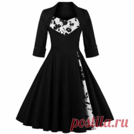 3XL 4XL 5XL Плюс Размер Женская Одежда Pin UP Vestidos весна Осень Ретро Случайный Участник Халат Рокабилли 50 s 60 s Vintage платья(China (Mainland))