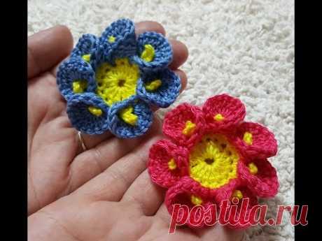 Crocheted flower 37  Simple flower