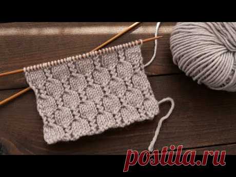 Фактурный узор спицами 👻 Textured knitting pattern