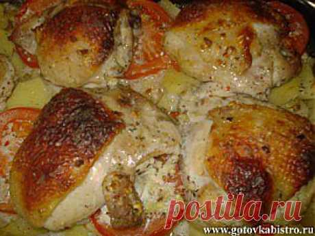 Куриные бедра маринованные в кефире с картошкой | Готовим быстро и вкусно
