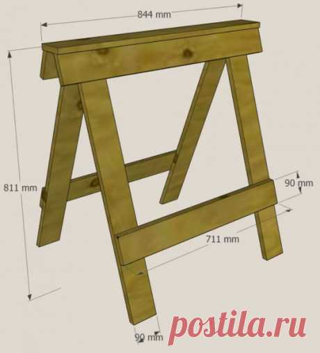 Складные столярные козлы из фанеры