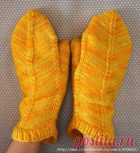 Варежки. Mitered Mittens by Elizabeth Zimmermann.