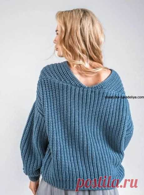 Пуловер оригинальным узором Пуловер спицами и схемы вязания