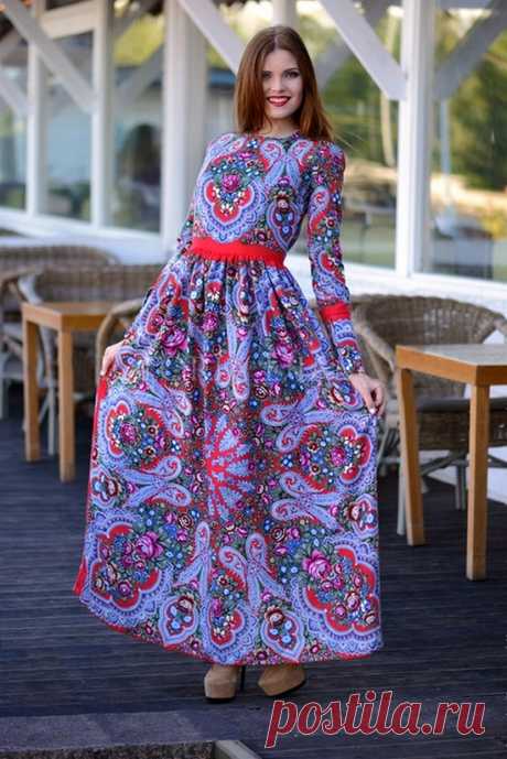 Платья в русском стиле – создайте яркий образ!