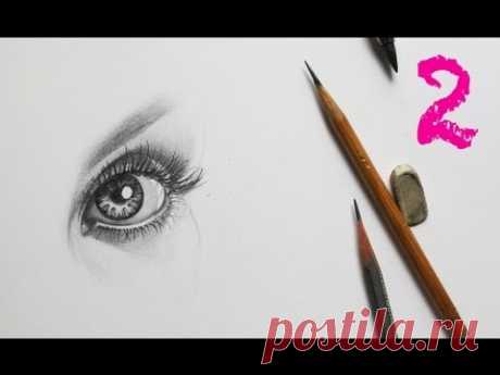 ✐ Как РИСОВАТЬ ГЛАЗ / Учимся РИСОВАТЬ карандашом. Часть 2- Подробное Рисования Глаза