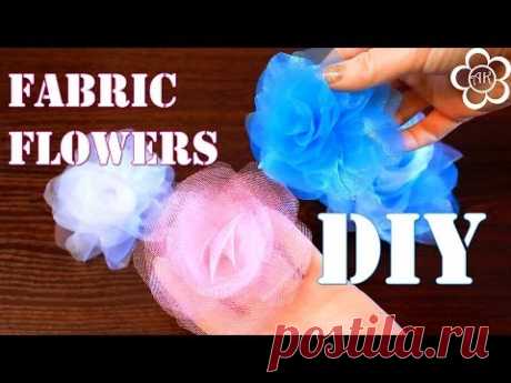 Цветок из сетки Мастер Класс/ DIY Fabric Flowers