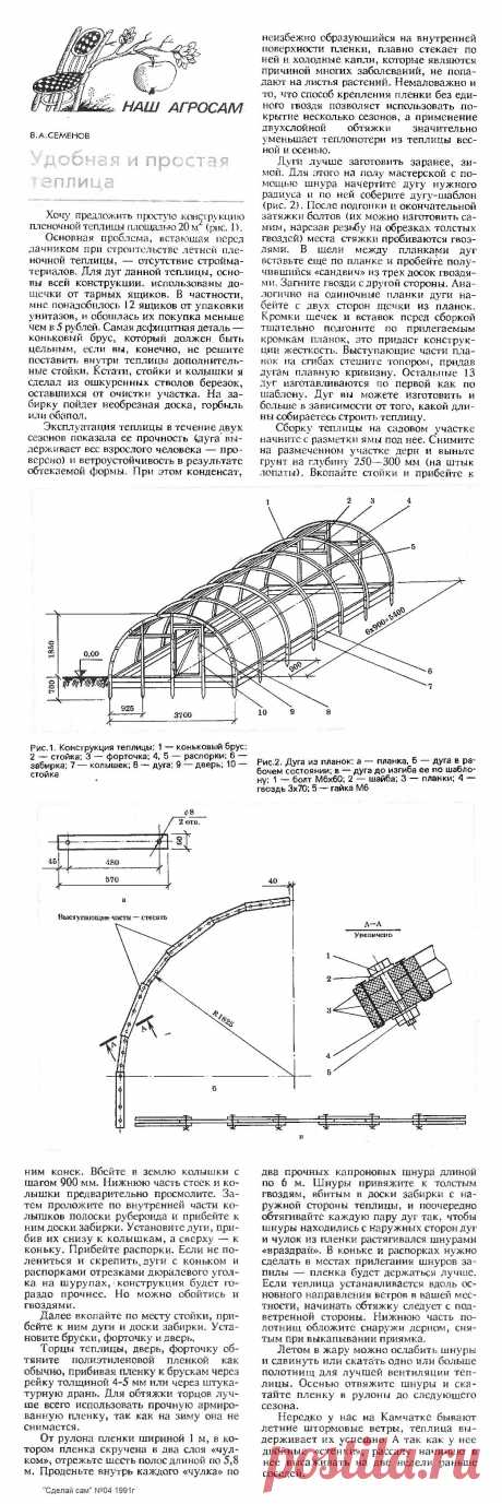 Удобная и простая теплица