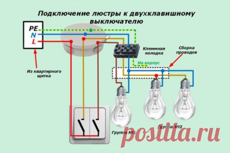 Схемы подключения потолочной люстры | Энергофиксик | Яндекс Дзен