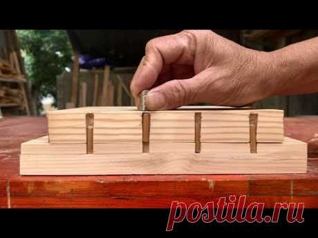 Great Creative Woodworking Design Ideas // A Way To Hide A Locking Device By The Force Of A Magnet