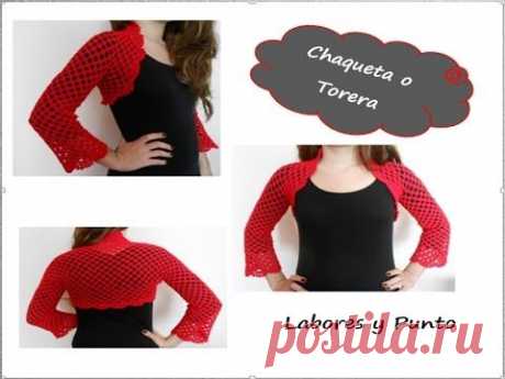 Aprende a tejer esta chaqueta o torera a ganchillo o crochet