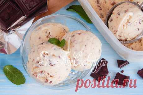 Мороженое с шоколадной крошкой - рецепт с фото