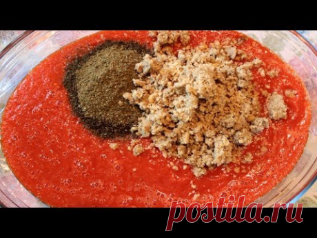 АДЖИКА С ГРЕЦКИМ ОРЕХОМ/ Турецкая кухня/ACIKA / KAHVALTILIK SOS TARIFI/