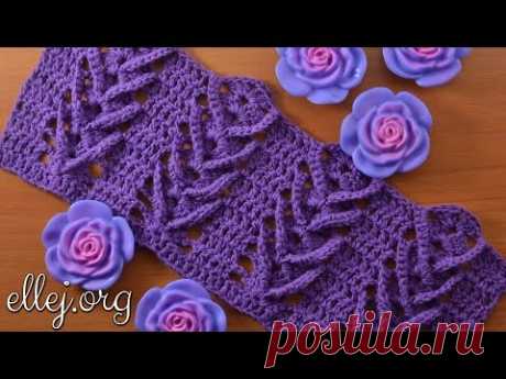 Узор крючком &quot;Дельфиниум&quot;. Delphinium crochet stitch