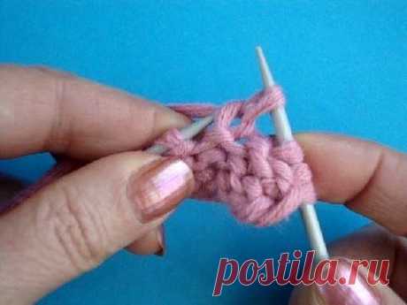 Вязание скрещенной лицевой петли Урок 33 Вязание на спицах Knitting basics stitch