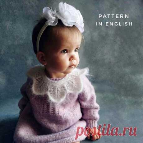 Knitting collar pattern Sizes 0-24 months and 2-4 years. | Etsy