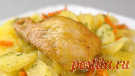 Картошка с курицей в духовке: бесподобный рецепт из доступных продуктов | Идеи рецептов | Яндекс Дзен