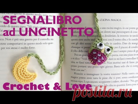 Segnalibro Gufetto &amp; Luna ad uncinetto - YouTube