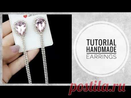 #МК - Серьги гвоздики своими руками | #Tutorial - Handmade earrings