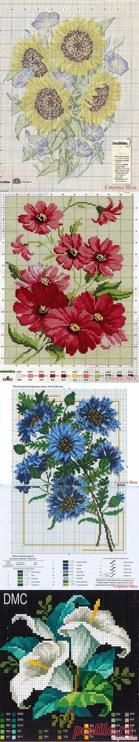 Вышивка крестиком. Цветы.: Дневник группы &quot;Клуб рукоделия&quot; - Страна Мам